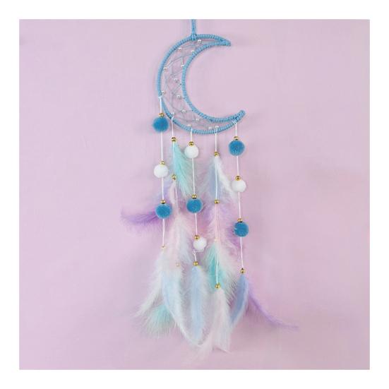 Красочные перья Ловец снов с полосой лампы Гостиная Спальня для Девочек Настенное искусство