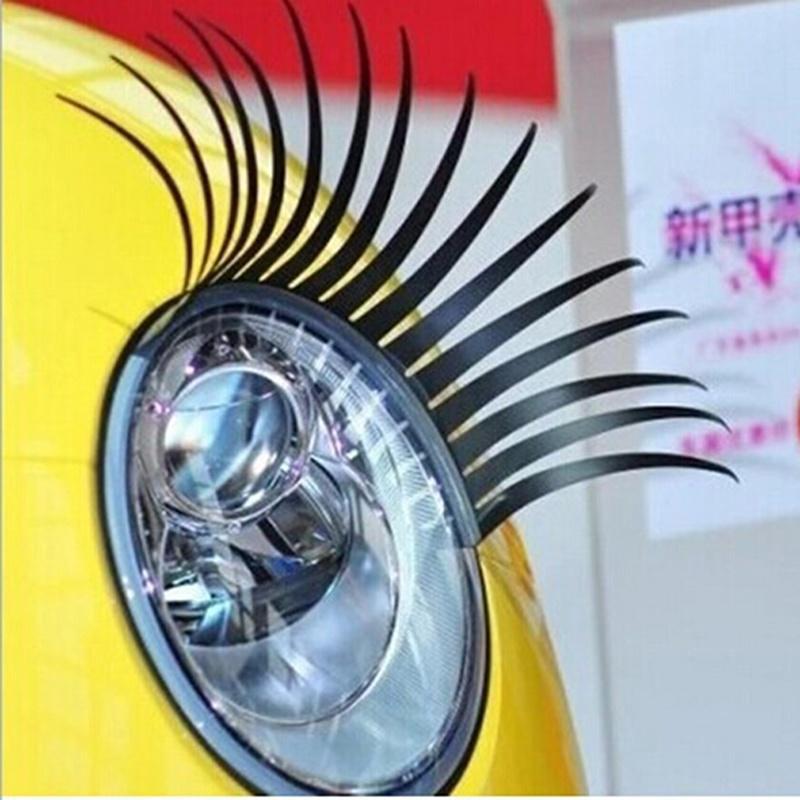 Наклейка-ресничка на фару Автомобильная накладка-ресничка (2 упаковки) A1-8 Высококачественное и модное украшение для автомобиля