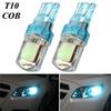 2Pcs T10 194 W5W Super Bright Lamp Silica COB LED Car License Plate Light Width Bulb Ice Blue DC 12V
