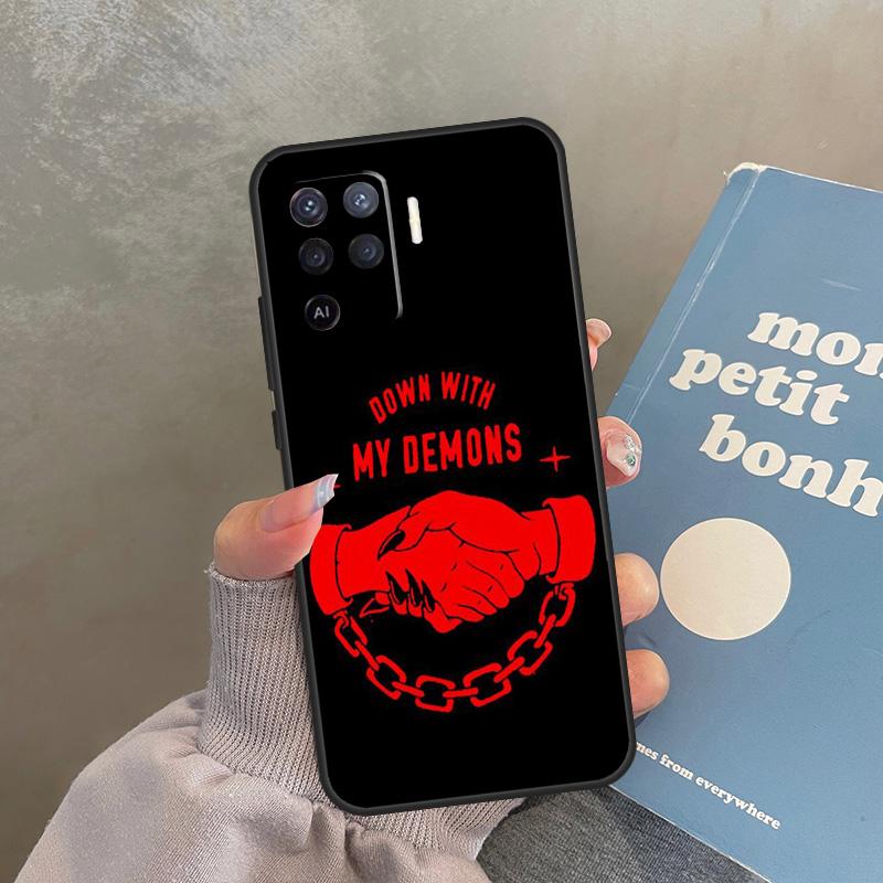 Red Doodles Aesthetics Quotes Case For Oppo A80 A40 A60 A98 A78 A18 A38 A58 A16 A76 A96 A17 A77 A74 A94 A54 A57S A15 Cover