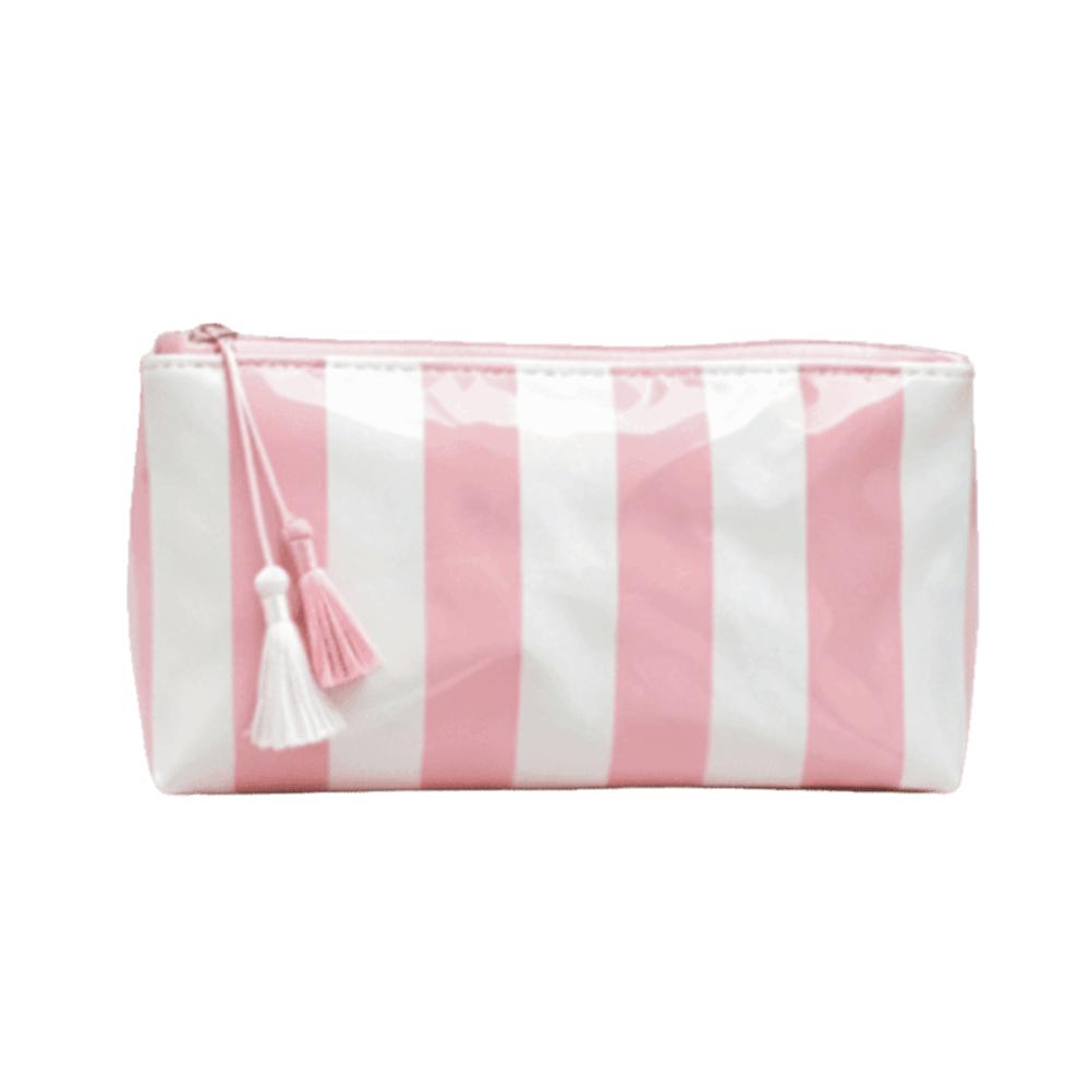 Large Capacity Striped Cosmetic Bag Waterproof Beach Storage Bag Fashion PVC Toiletry Bag  Women