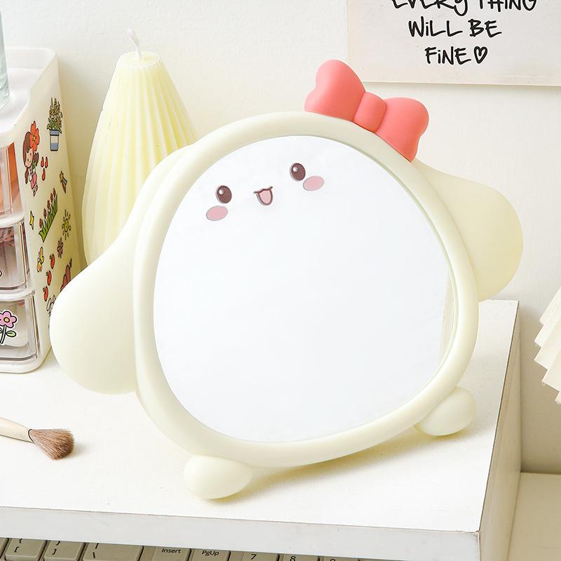 Cartoon Decorative Mirror Folding Mirror Desktop Standing Makeup Mirrors for Student Dormitory Supplies Wall-mounted Mirrors