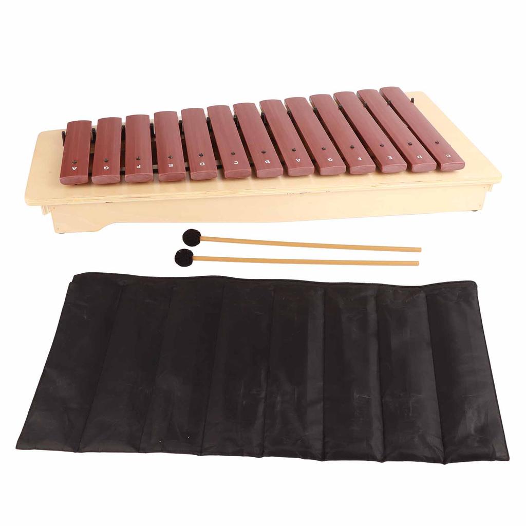 Xylophone Wooden 13 Tone Box Type High Pitch Pine Music Orff Percussion Instrument for Kids