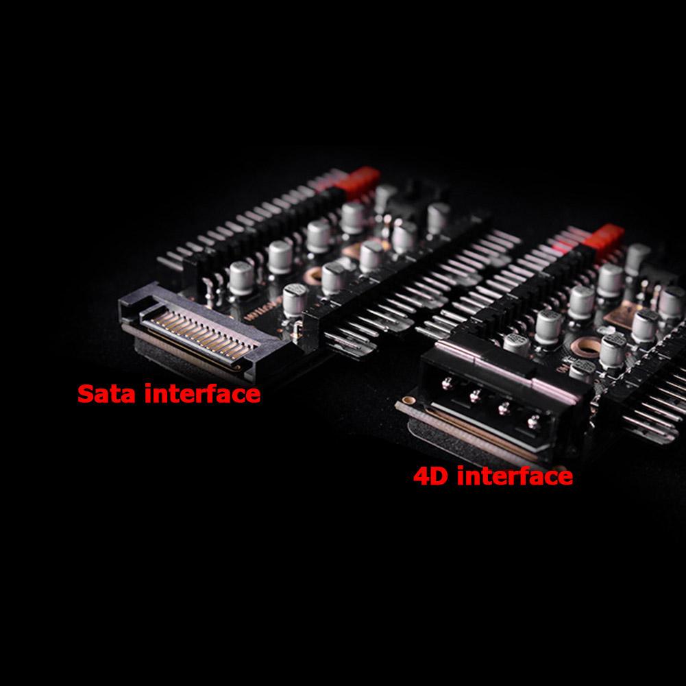 1–10 4-контактный ШИМ-вентилятор охлаждения, концентратор-разветвитель, плата управления скоростью ПК