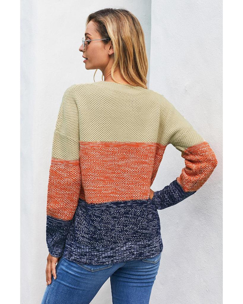 Azura Exchange Netted Texture Pullover Sweater