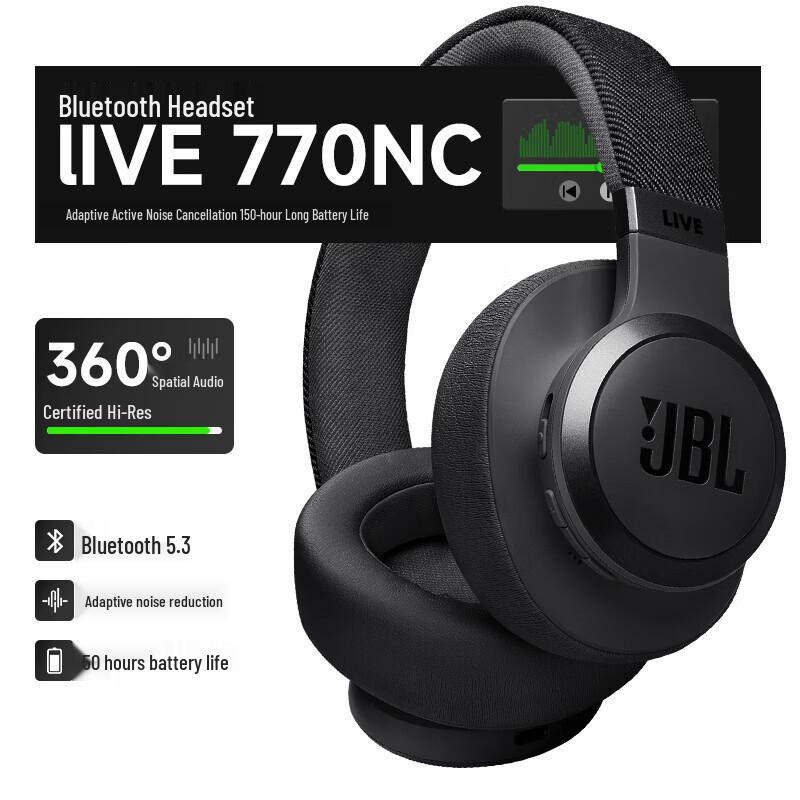 JBL LIVE 770NC Adaptive ANC Bluetooth Over-Ear Headphones