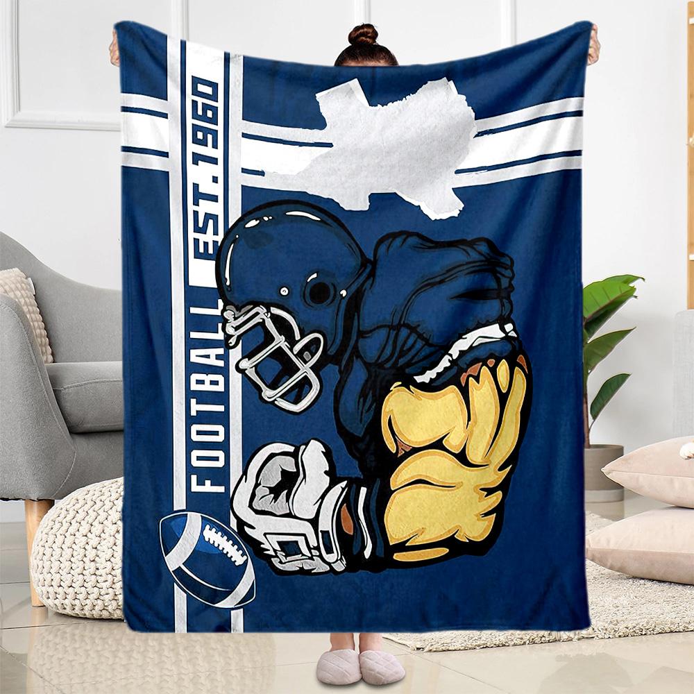 Football Fanatic Quilt Blankets are suitable for living rooms, bedrooms, camping, and other places, making them an ideal choice for gifts.