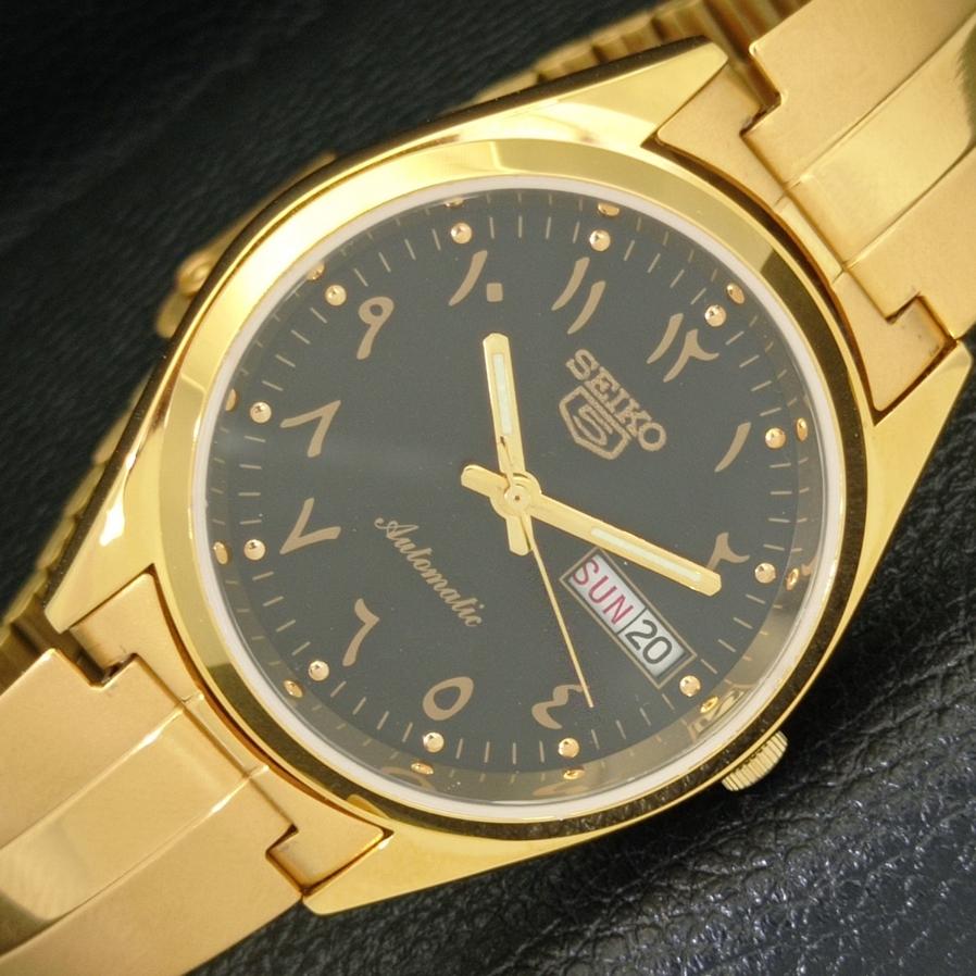 ВОССТАНОВЛЕННЫЕ АВТОМАТИЧЕСКИЕ МУЖСКИЕ ЧАСЫ SEIKO 5 JAPAN 6309A С ЧЕРНЫМ ЦИФЕРБЛАТОМ В АРАБСКОМ СТИЛЕ a427207-2
