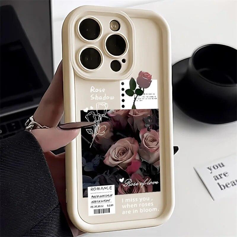 Чехол для телефона Ins Flower для iPhone 11, чехол для iPhone 13, 14, 15 Pro, 12 Pro Max, 7, 8, 14, 15 Plus, XR XSMAX X XS SE, противоударный чехол, чехол