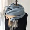 Women's Fashion Winter Scarves High Quality Knitted Scarf Vintage Stripe Pattern Scarves Winter Outdoor Warm Scarves