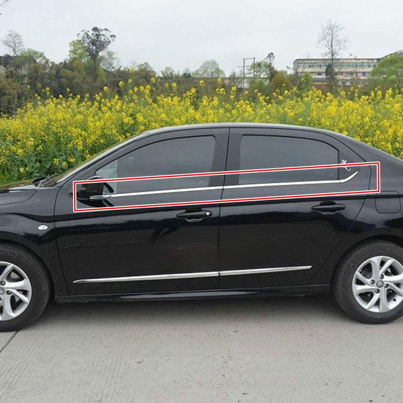 4 Pcs Chrome or Black Window Glass Rubber for Peugeot 301 2013-2017 9805767980 Protect Strip for Citroen Elysee 2014-2016