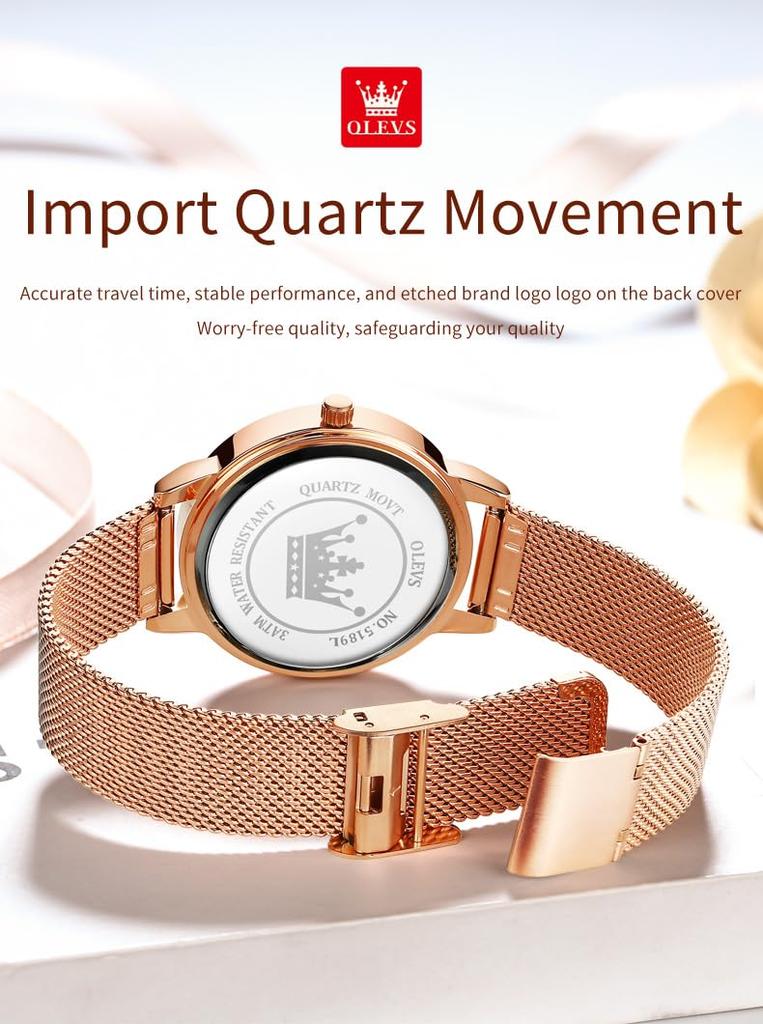 OLEVS Arm японский кварц ультра розовая нержавеющая сталь стильные водонепроницаемые часы браслет розовый день подарок для часов для женщин OLEVS золотые женские часы,