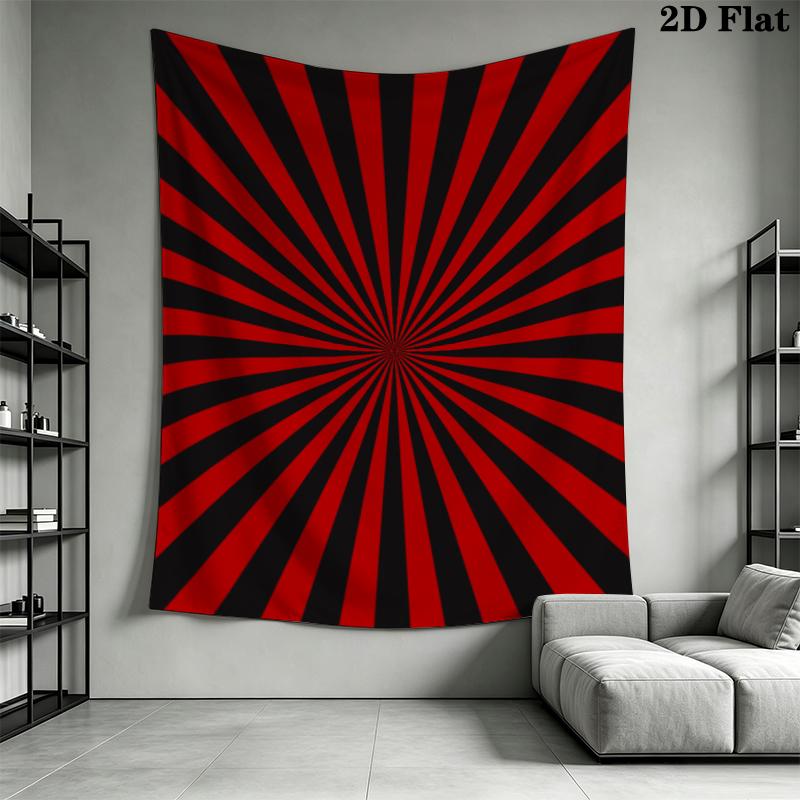 Red&Black Wall Tapestry Aesthetic Wall Hanging Printed Fabric Blanket Decorative Tapestries for Bedroom Living Room Home Decor