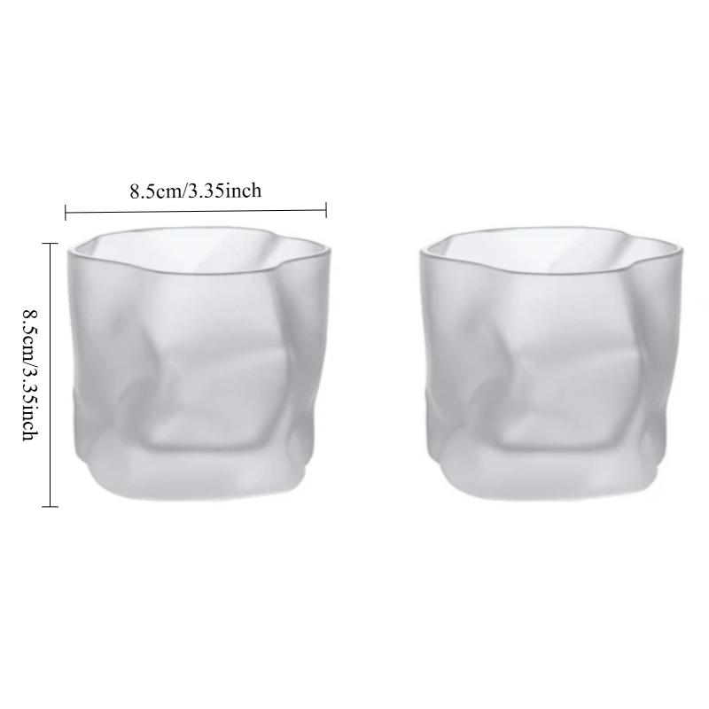 280ml/9.6oz Luxury Whiskey Glass High End Cocktail Glass Multi Colored Wine Glasses Party Bar Creative Irregular Twist Glass Cup