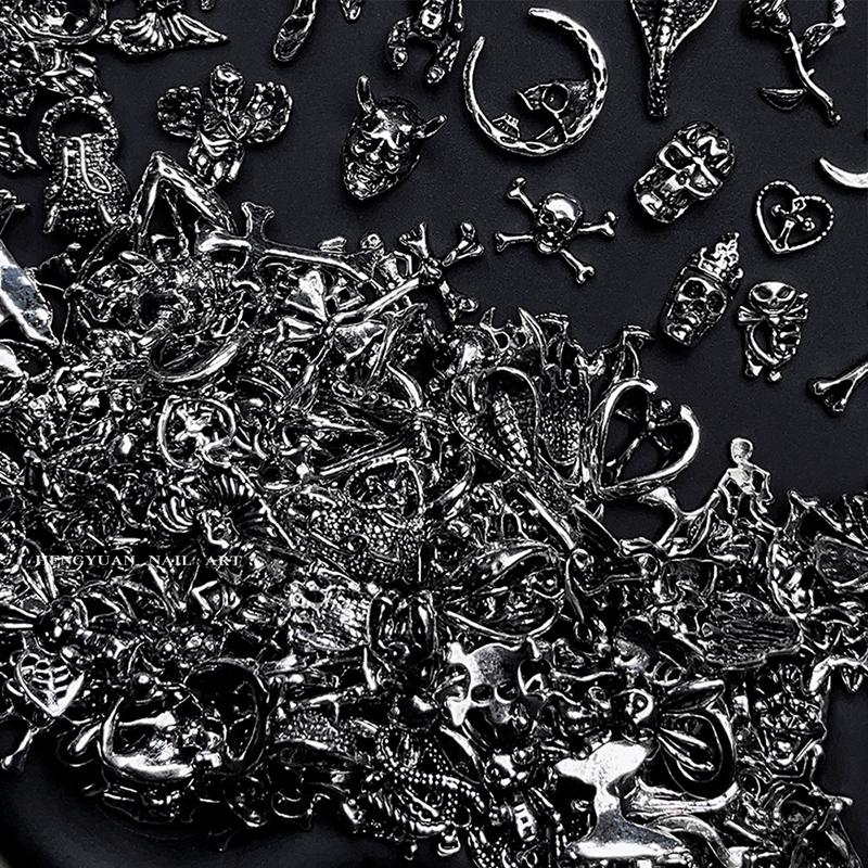 WTEMPO Набор украшений для нейл-арта в готическом панк-стиле, изысканные носибельные аксессуары для ногтей, материалы для DIY дизайна ногтей, декор, принадлежности для изготовления поделок
