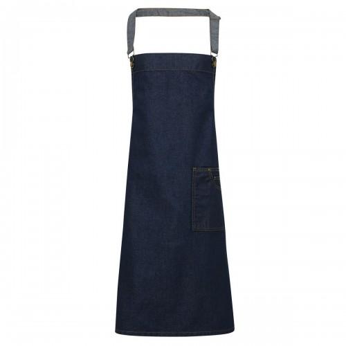 Premier District Waxed Look Denim Bib Apron
