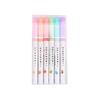 6pcs Curve Wave Line Art Marker Pens Set Color Love Star Cloud Point Stamp Liner Highlighter Pen for Drawing Diary School