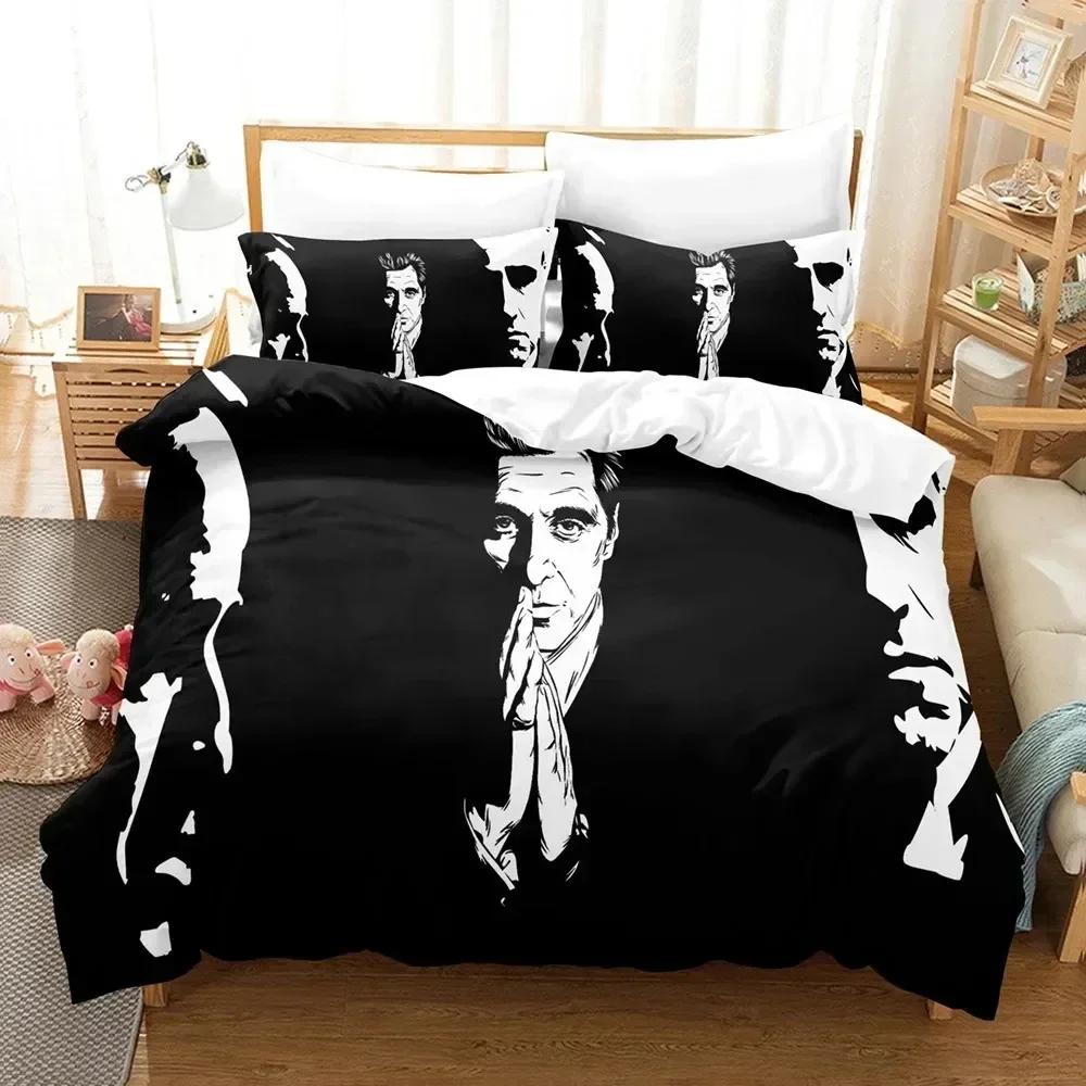 3D Print Godfather Bedding Set Duvet Cover Bed Set Quilt Cover Pillowcase Comforter king Queen Size Boys Adult Bedding Set