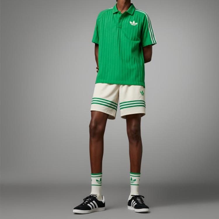 Adidas Оригинальные шорты SS23 Adicolor 70s Retro Series с принтом логотипа и цветными блоками, мужские шорты бежевого цвета IP6974