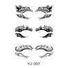 Geometric Pattern Eyeshadow & False Eyelash Tattoo Stickers for Party Makeup