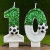 Football Cake Candles Birthday 0 1 2 3 4 5 6 7 8 9 Number Candle Soccer Cupcake Toppers Cake Decorating Supplies Boy Girl Gift