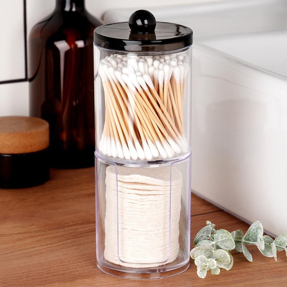 2-tier container for cotton buds and cotton pads