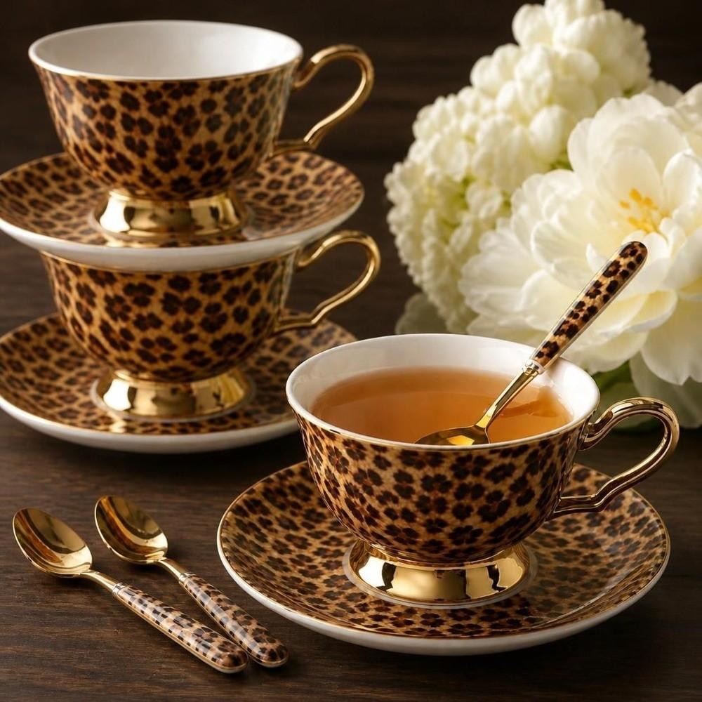Bone China Ceramic Mug Set Retro Milk Mug High-End Breakfast Cup Home Use