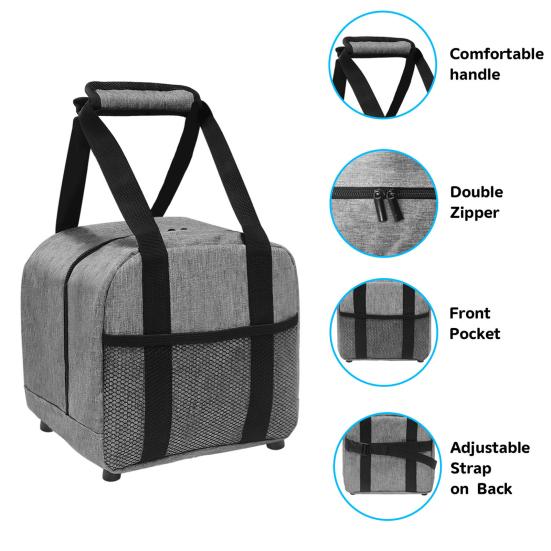 Bowling Ball Bag Portable Single Ball Tote Bag with Padded Ball Holder And Mesh Pocket Small Bowling Ball Case for Men Gifts