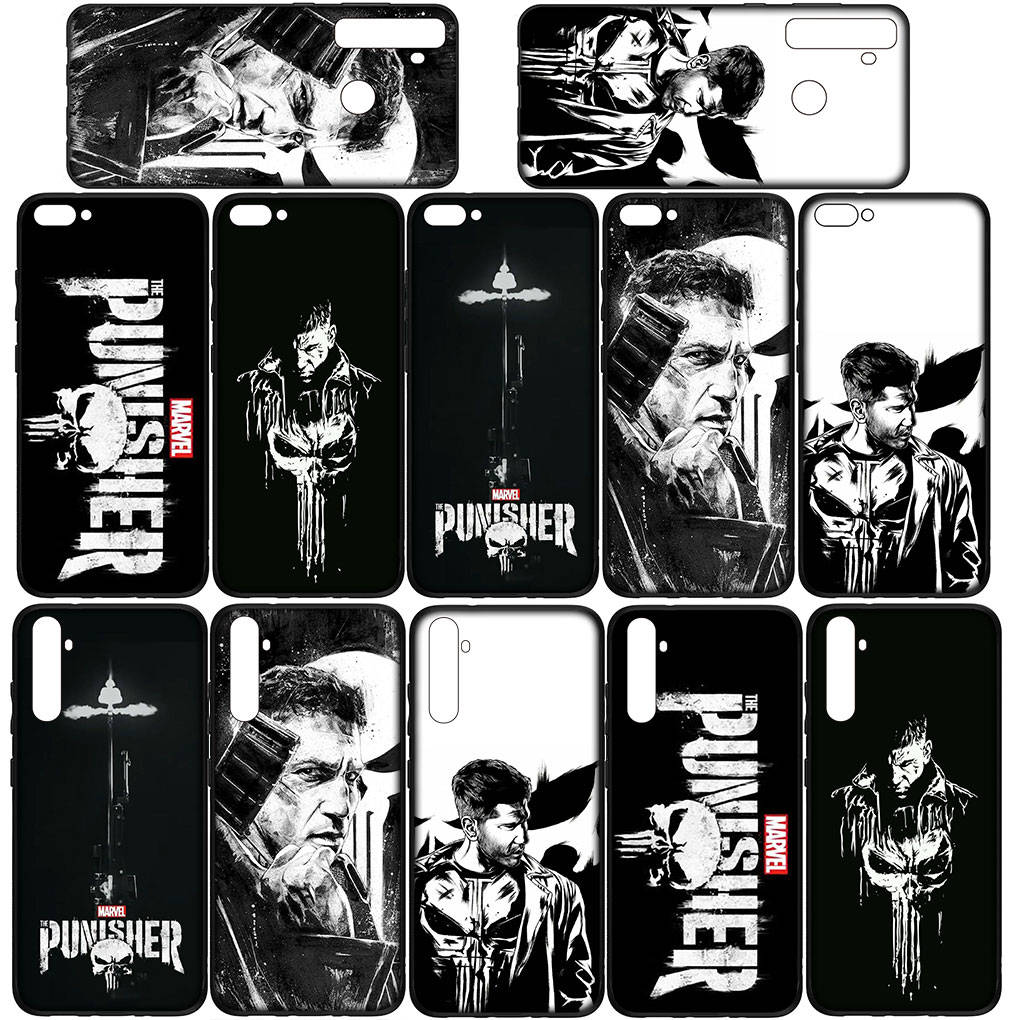 Чехол для iPhone 16 15 Xiaomi Redmi Note 14 13 12 11 Pro Max X 8 9 16e Samsung Galaxy S25 S24 S23 Moto G75 G85OPPO Huawei Punisher Marvel Phone Case