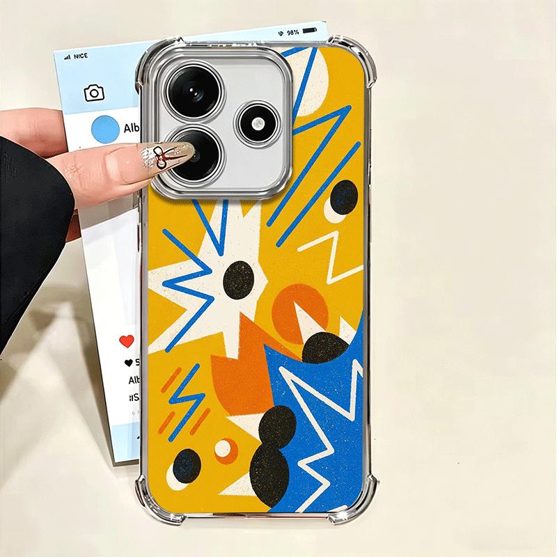 Абстрактная Геометрия Поп-Арт Дизайн Мягкий Чехол Для Телефона Для Xiaomi Poco X7 X8 Pro Max X6 X5 X3 F8 Ultra F7 M8 M7 M5S Redmi 15C 15A 15 14