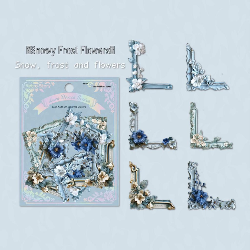 РетроИстория Сделай сам Угловые наклейки с декором из роз