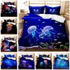 Комплект постельного белья с 3D-медузами, 3 предмета, размер Queen, пододеяльник с принтом медуз, мягкий полиэстеровый чехол для одеяла для взрослых, подростков, детей, мальчиков