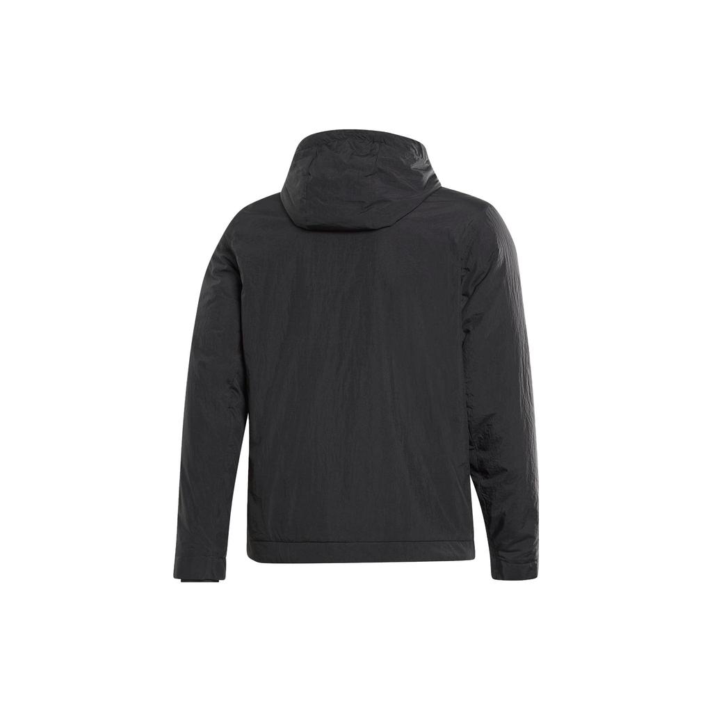 Reebok Верхняя одежда C Fl Однотонная повседневная куртка с капюшоном Мужская верхняя одежда Черная FT0650