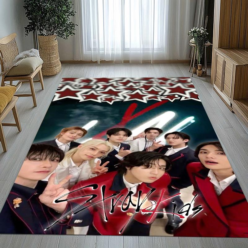HD Stray Kids Kpop Звезда Гостиная Нескользящий Ковер Мягкий Ковер для Спальни Детской Игровой Комнаты Дивана, Домашний Декор Придверный Коврик Подарок