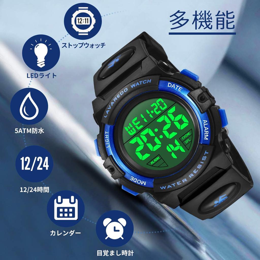 Watch Boys Sports Watch Outdoor Multifunctional Waterproof Alert Date Day Display Dual Time LED Analog Display Girls Boys Digital Watch Children's