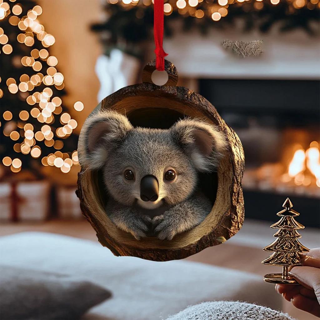 Рождественские украшения в виде животных Рождественские украшения Акриловые украшения в виде животных Новогодние украшения Рождественские подвески, стоящие на елке