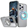 For iPhone 16 Pro Max Kickstand Case TPU+PC Clear Back Phone Cover Compatible with MagSafe