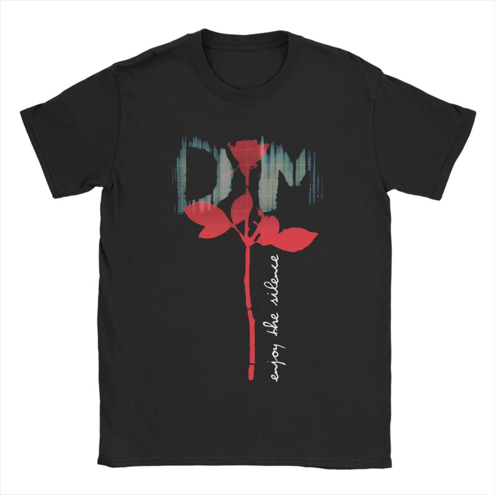 Depeche Music Band Printed TShirts for Unisex Women Mode Vintage Cotton Tee Shirt Crewneck Short Sleeve T Shirts XL Tops Summer
