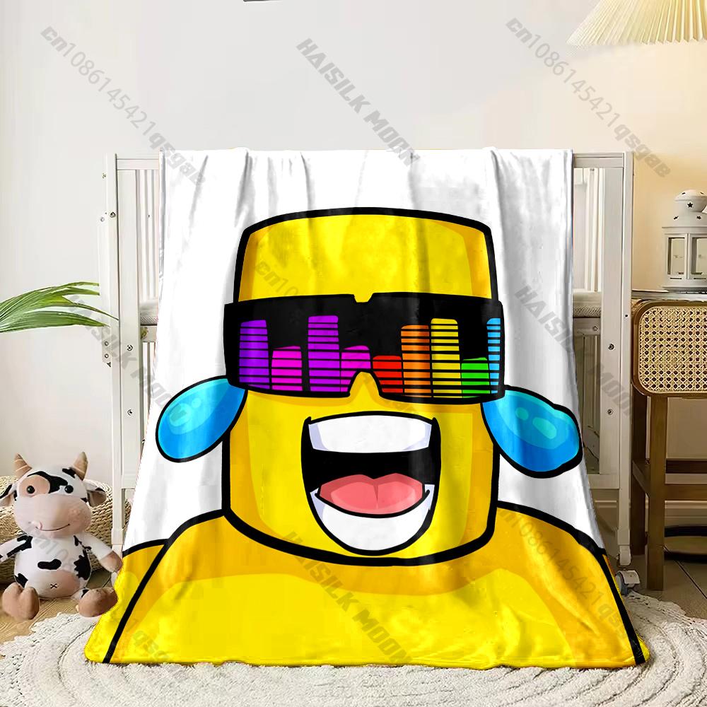 6 Sizes Funny S-Sunny and Mel0n Theme Printed Blanket for Son Daughter Husband,Room Sofa Chair Nap Blanket All Seasons Available