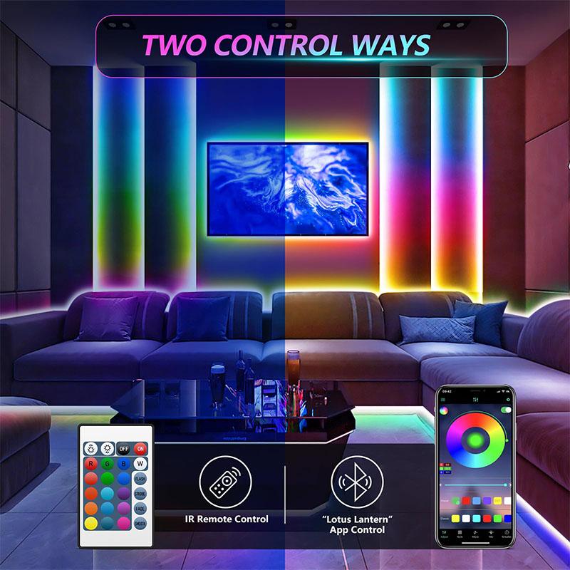 RGB LED Strip Lights 5V USB TV Backlight Music Sync Color Changing LED Lights App Control Game Room Party Decoration