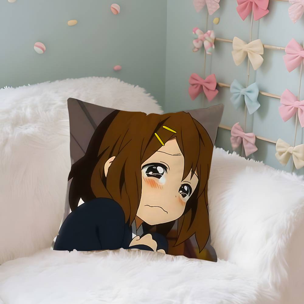 Милый Чехол Yyui Hirasawa Kawaii Из Плюшевой Ткани Мягкая Наволочка Двусторонний Печатный Чехол для Подушки Домашние Подарки