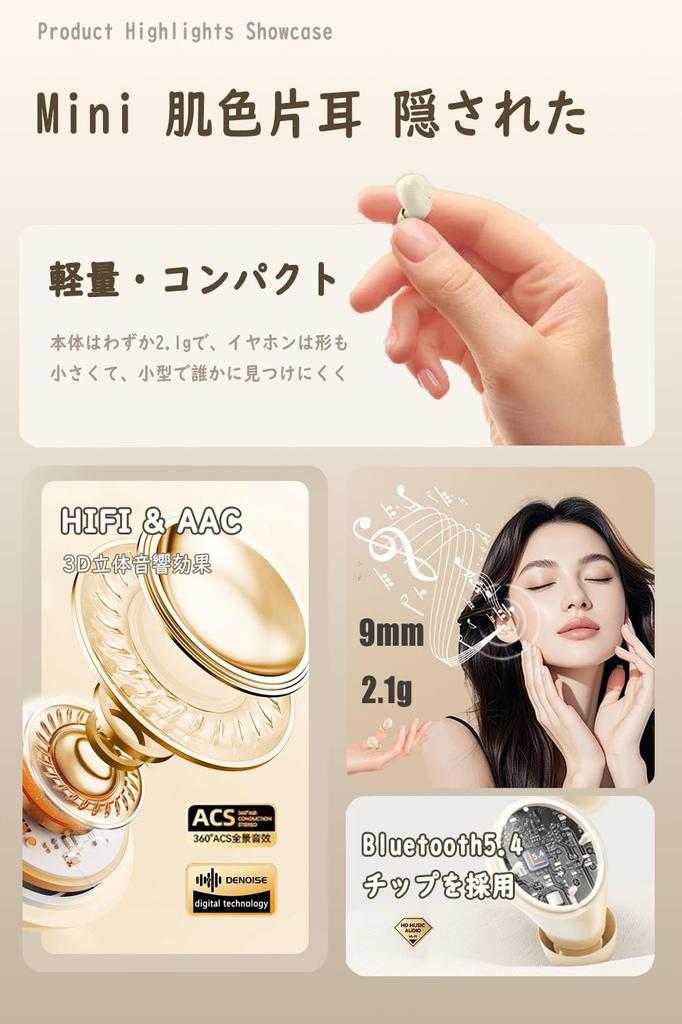 SZHTFX Одноухий Bluetooth 2 г Одноухий Беспроводной Звук Автоматически Совместимый с 5.4 Наушниками, Мини, Ультралегкая Гарнитура, Наушники, Hi-Fi