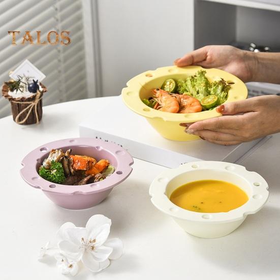 Керамическая чаша в форме сыра, пищевая, большая емкость, термостойкая, многофункциональная, рисовая еда, салат, суп, каша, закуска, десертная сервировочная миска