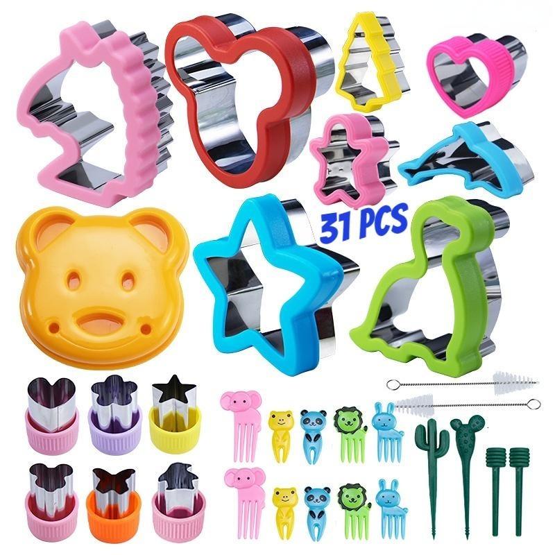Резак для сэндвичей, набор формочек для печенья для детей, включая формочки для сэндвичей, формочки для овощей и фруктов, формочки для печенья в форме сердца