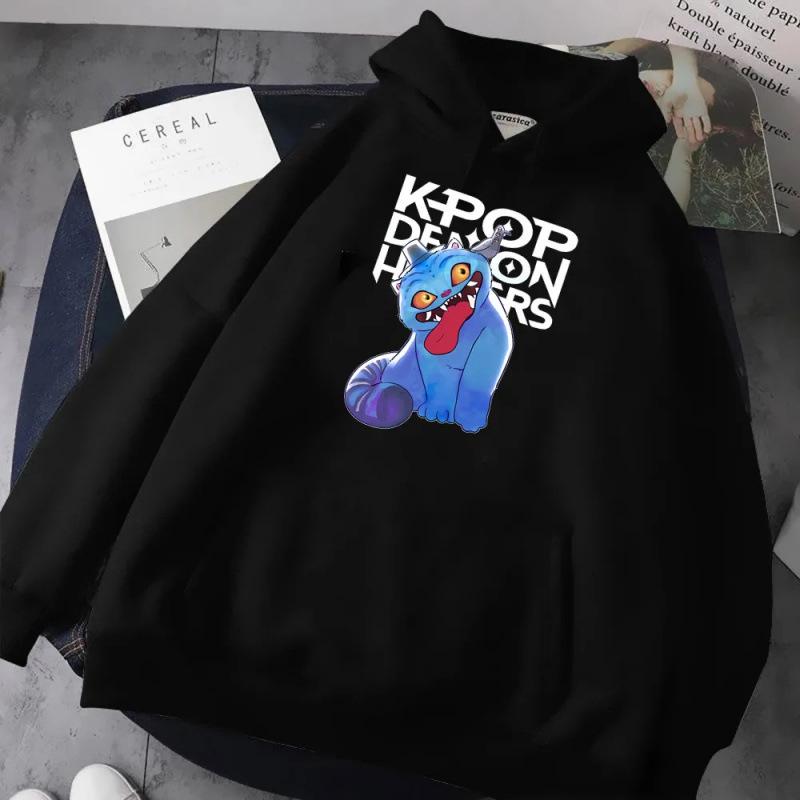 Осень Зима Kpop Истребители Демонов Принтованные Худи Модные Повседневные Теплые Спортивные С Длинным Рукавом Женские Толстовки с Капюшоном