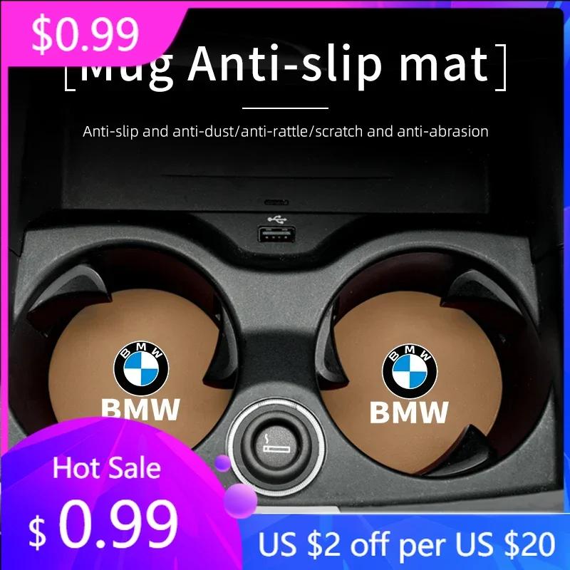 Car Sticker 2025 Hot 2pcs Car Water Coaster Leather Anti-slip Mats Shock Cup Holder Pads For BMW E46 E90 E60 F10 E39 F30 E36 F20