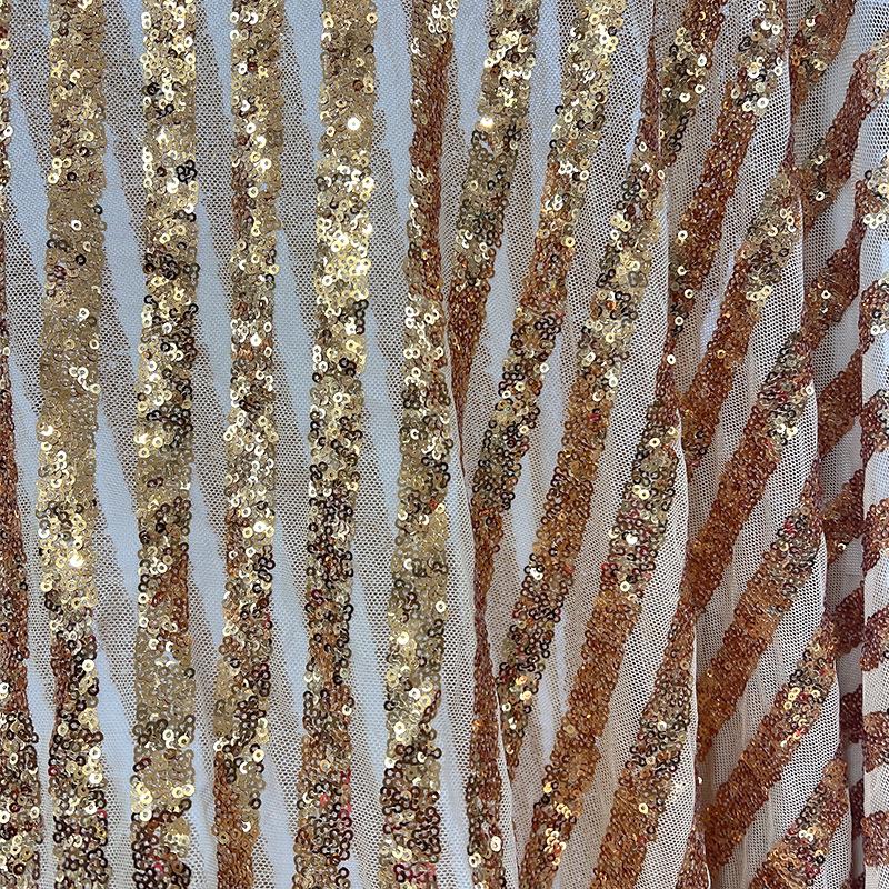 Ткань с пайетками, сетка 3 мм, вертикальные полосы, вышивка бисером, ткань для скатертей, одежда, платья, свадебные платья, ткань для шитья