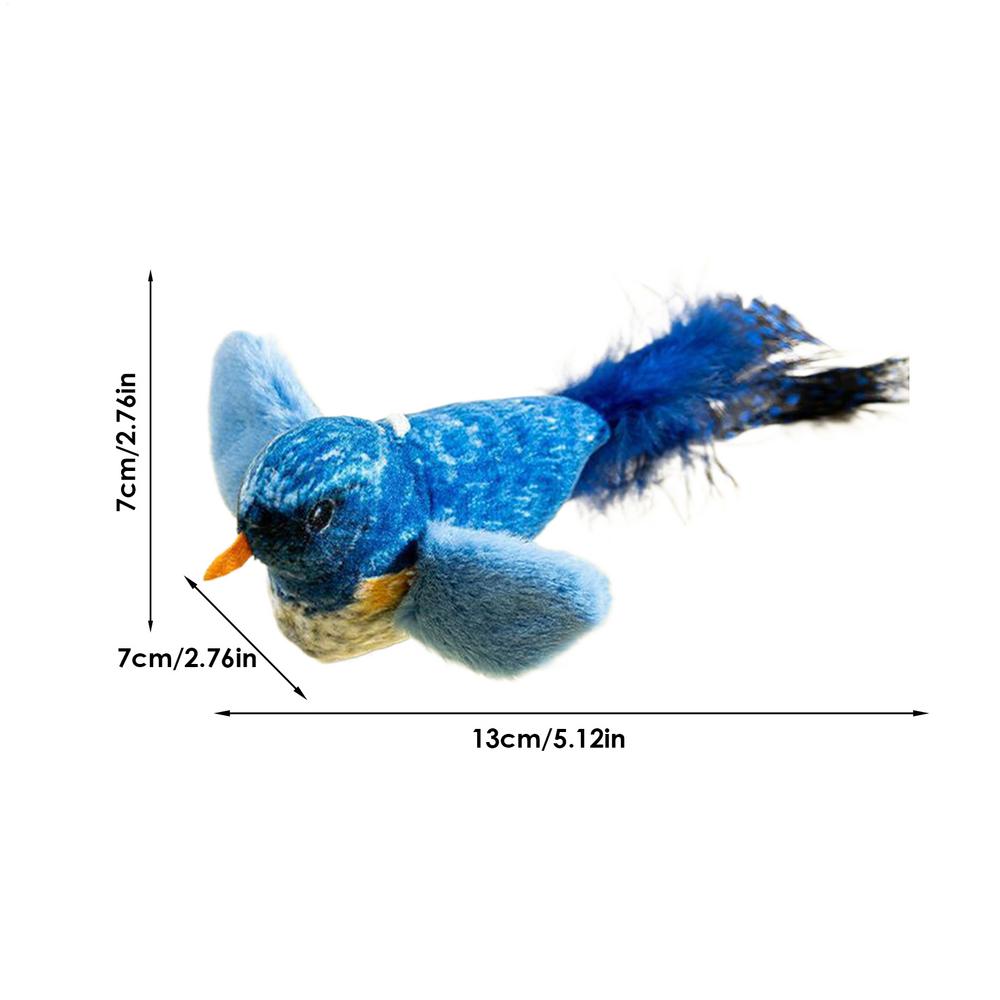 Интерактивная игрушка для кошек, щебечущая птичка, реалистичный щебет, активируется при касании, игрушки для упражнений для котят, милые игрушки с кошачьей мятой для домашних кошек