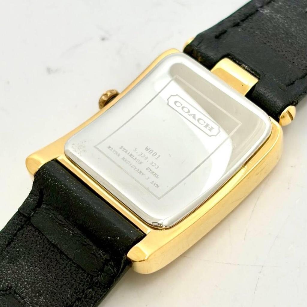 Б/У [Новая Батарейка] Женские Часы COACH Золотые W001 5.329.323 Оригинальный Ремешок