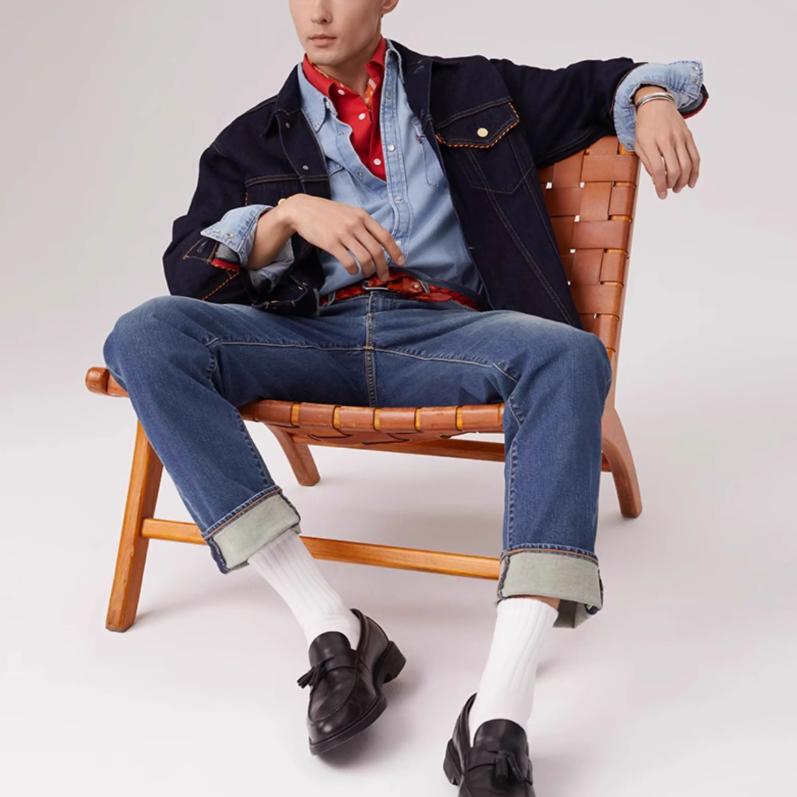 Levi's Мужская джинсовая куртка CNY Год Змеи Оригинальная 003ZN-0000